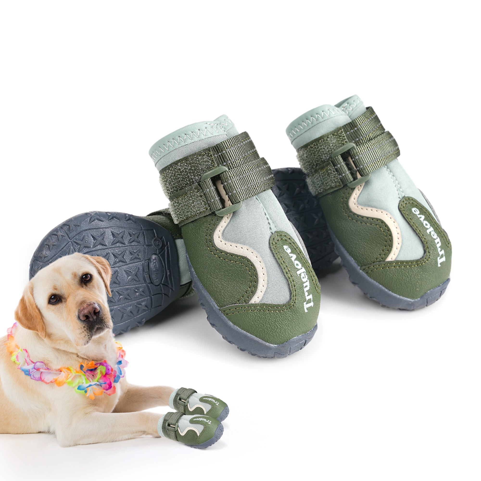 TRUELOVE WATER RESISTANCE DOG SHOES WITH TPR SOLE