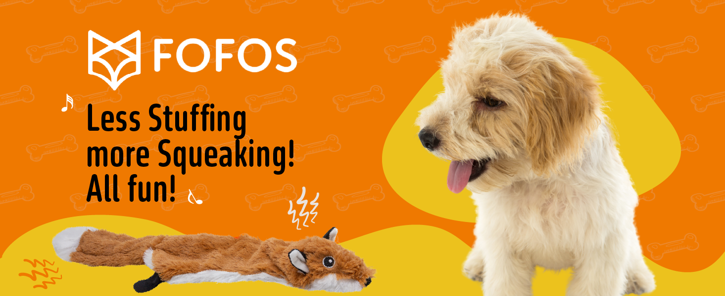 FOFOS Dog Toy Skinneez Fox