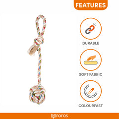 FOFOS FLOSSY ROPE TOY WITH BALL