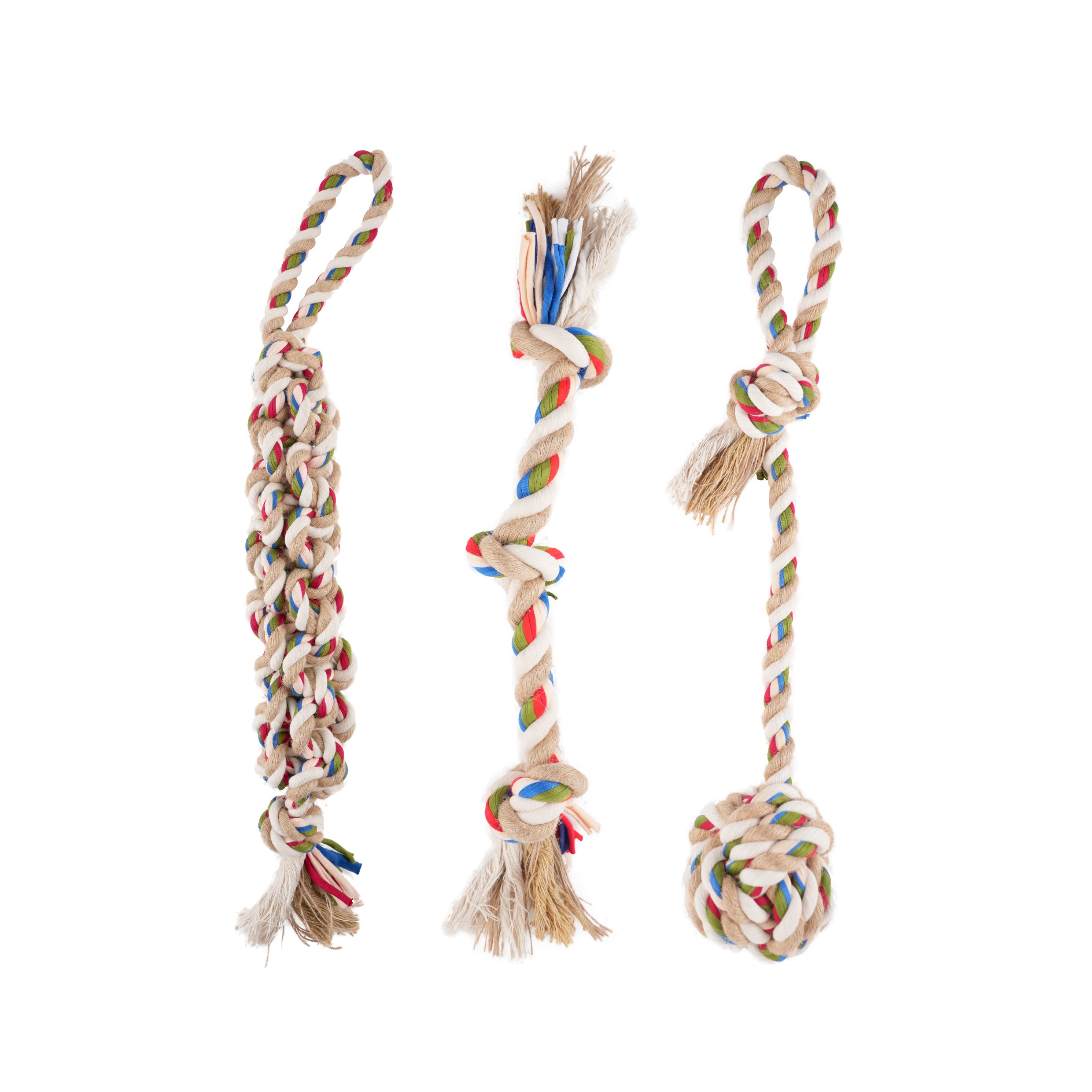 FOFOS FLOSSY ROPE TOY WITH BALL