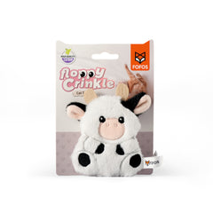 FOFOS floppy Crinkle Cat Toy Cow