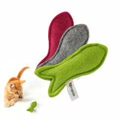 FOFOS felt fish cat toy box