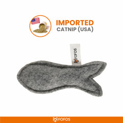 FOFOS felt fish cat toy box