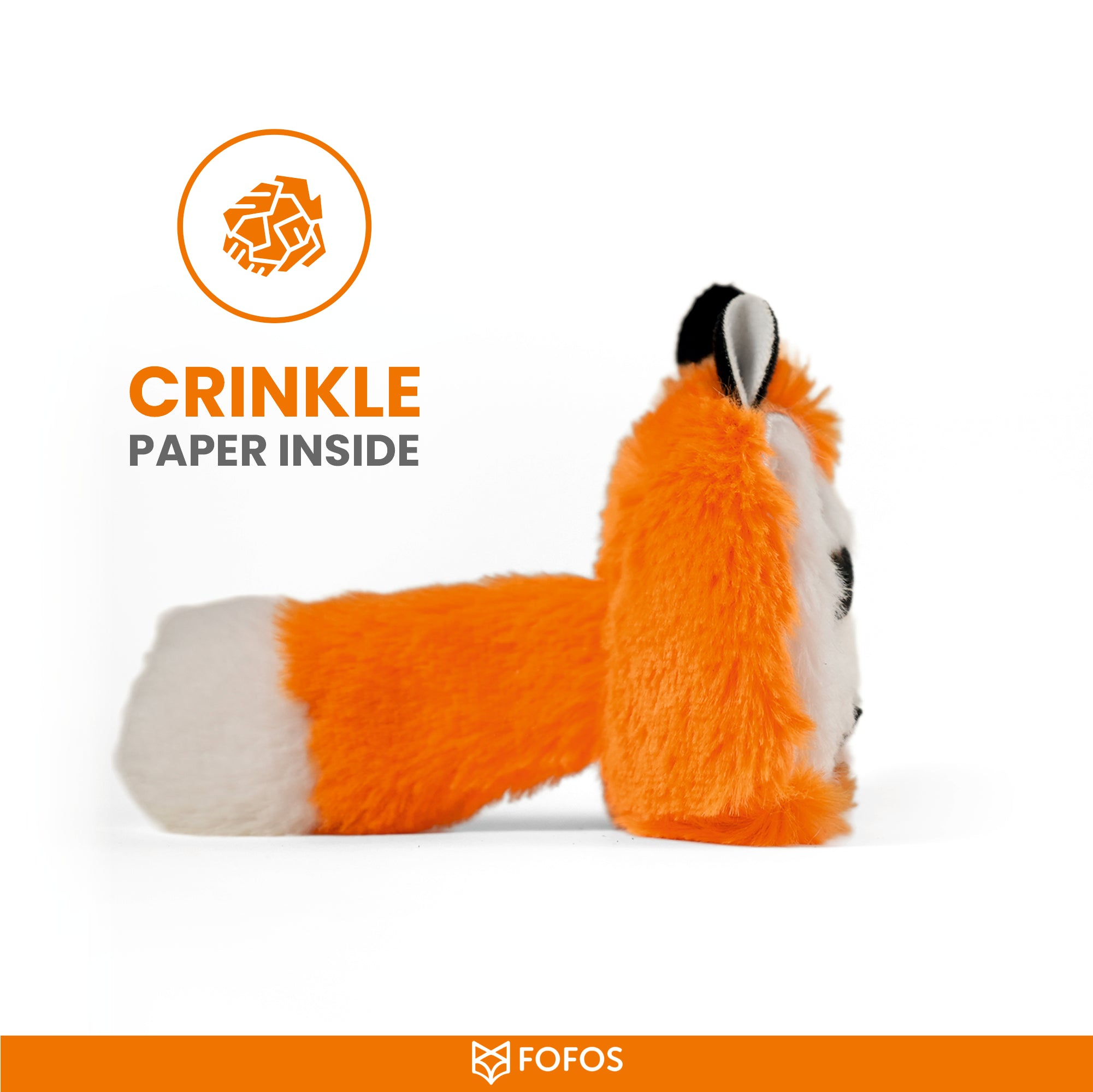 FOFOS floppy Crinkle Cat Toy Fox