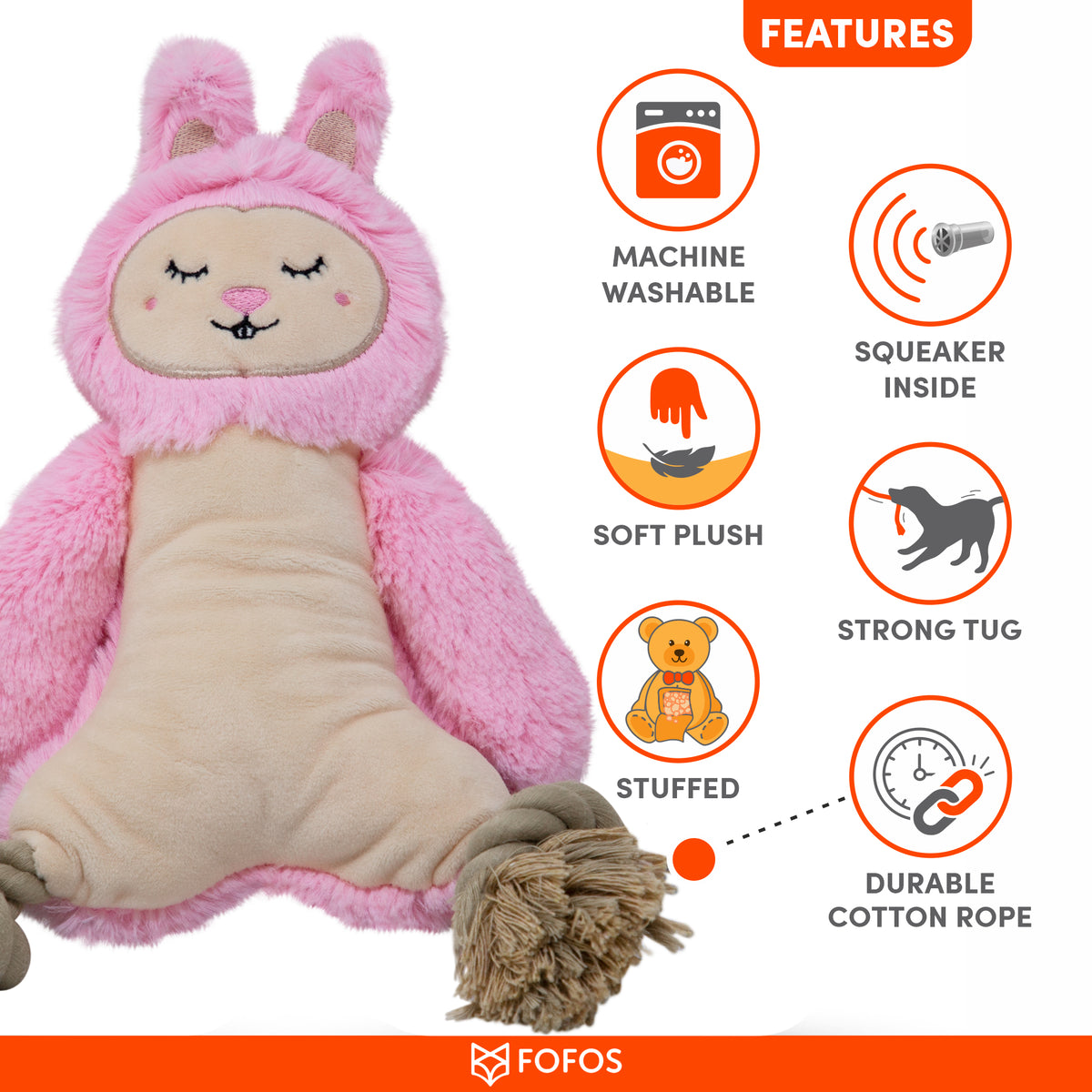 FOFOS Ropeleg plush Rabbit