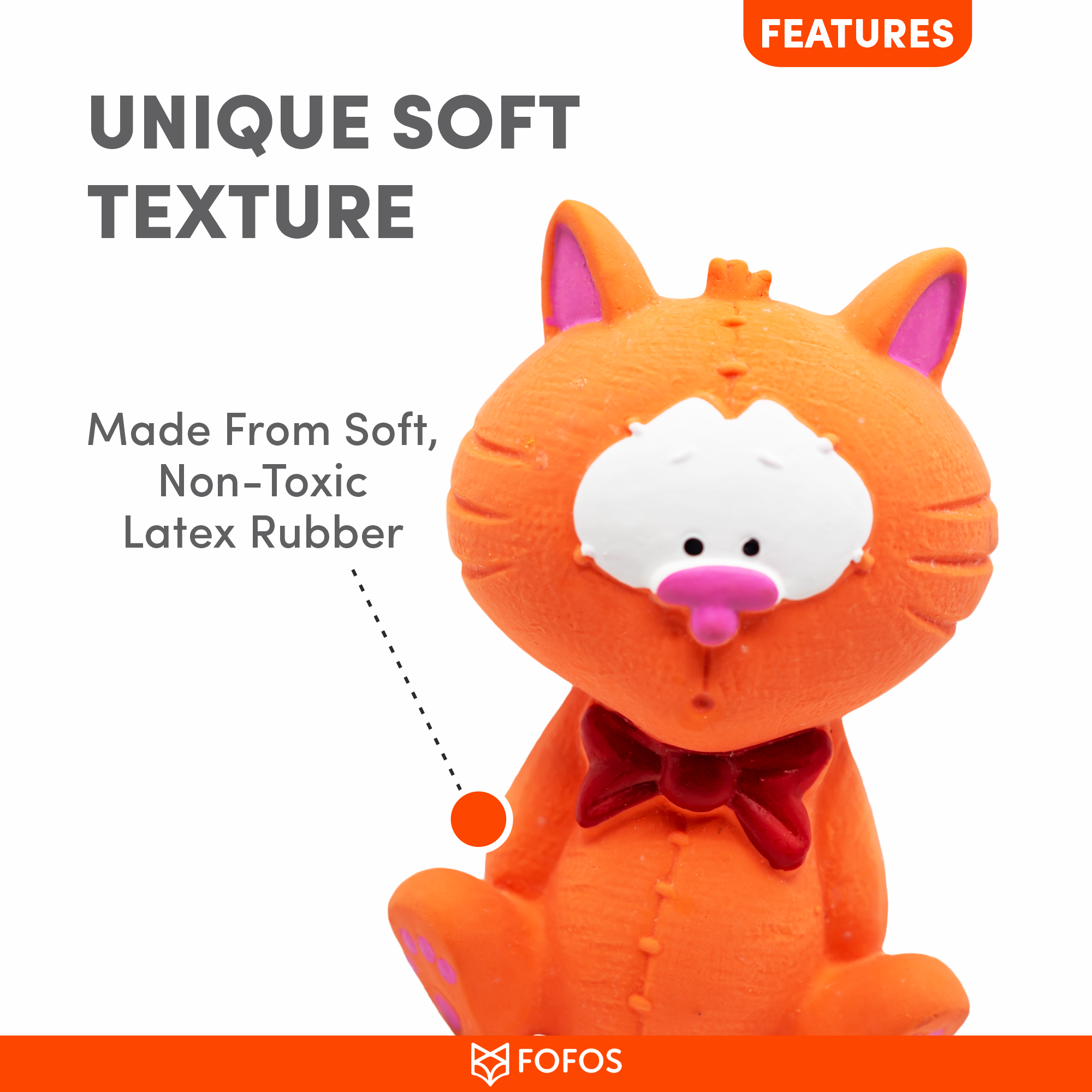 FOFOS Latex Bi Toy Cat