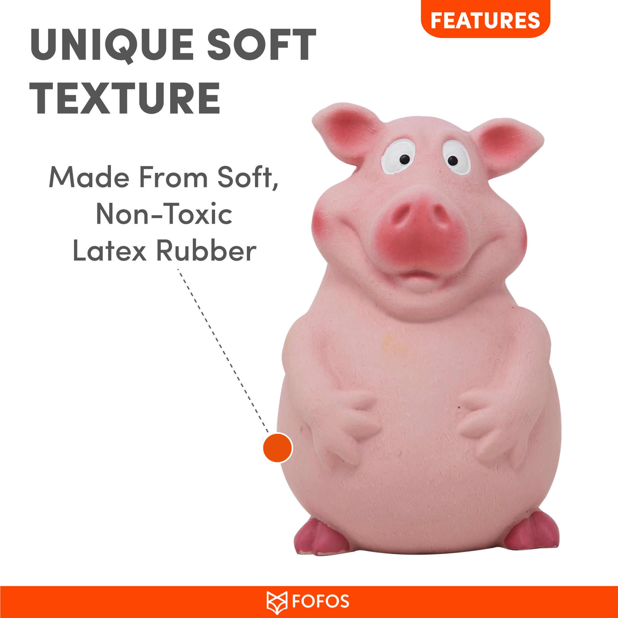 FOFOS Latex Bi Toy Pig