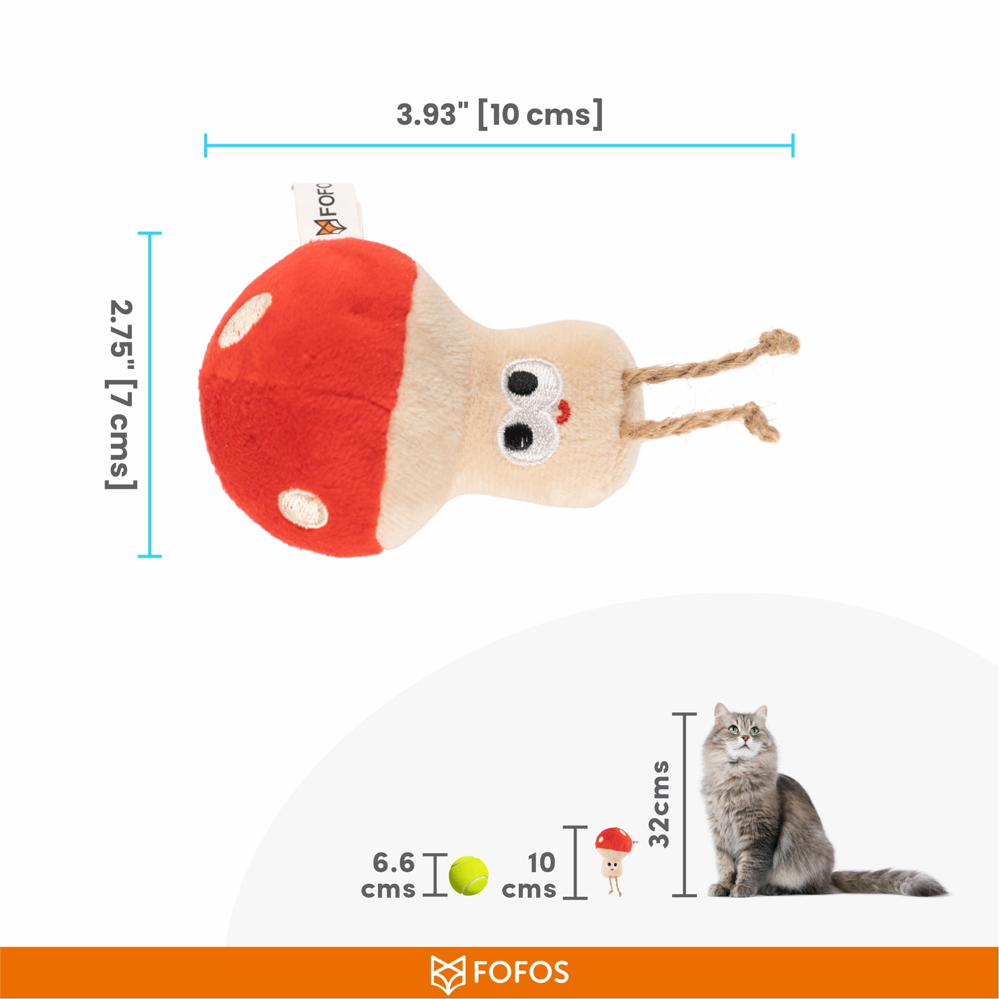 FOFOS mushroom cat toy