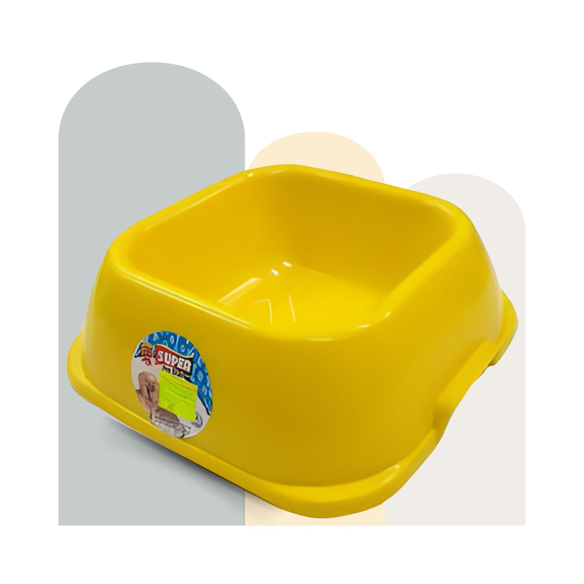 Dog Plastic Square Bowl