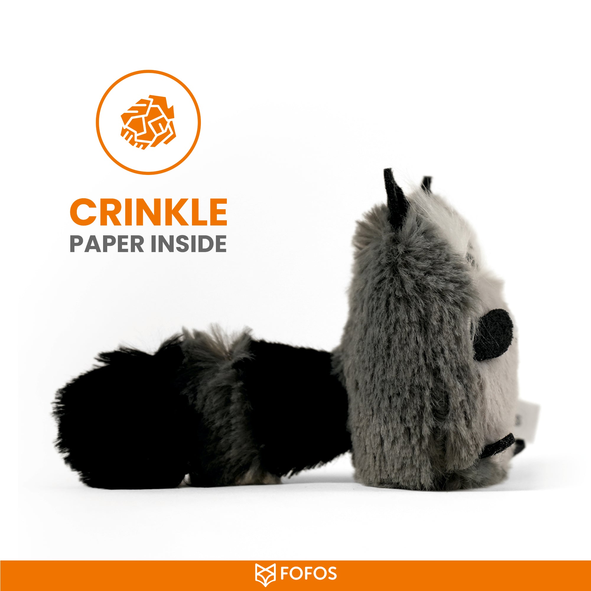 FOFOS floppy Crinkle Cat Toy Raccoon