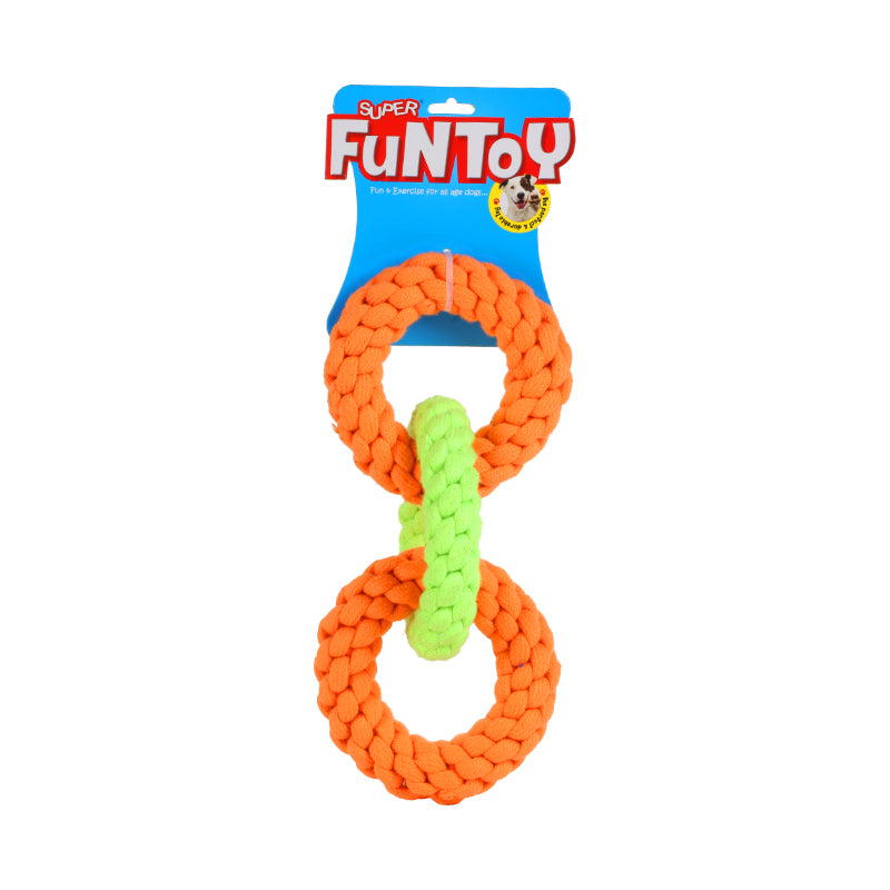 Rope chew toy three ring Large