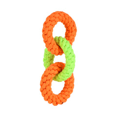 Rope chew toy three ring Large