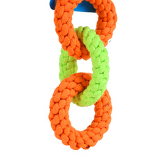 Rope chew toy three ring Large