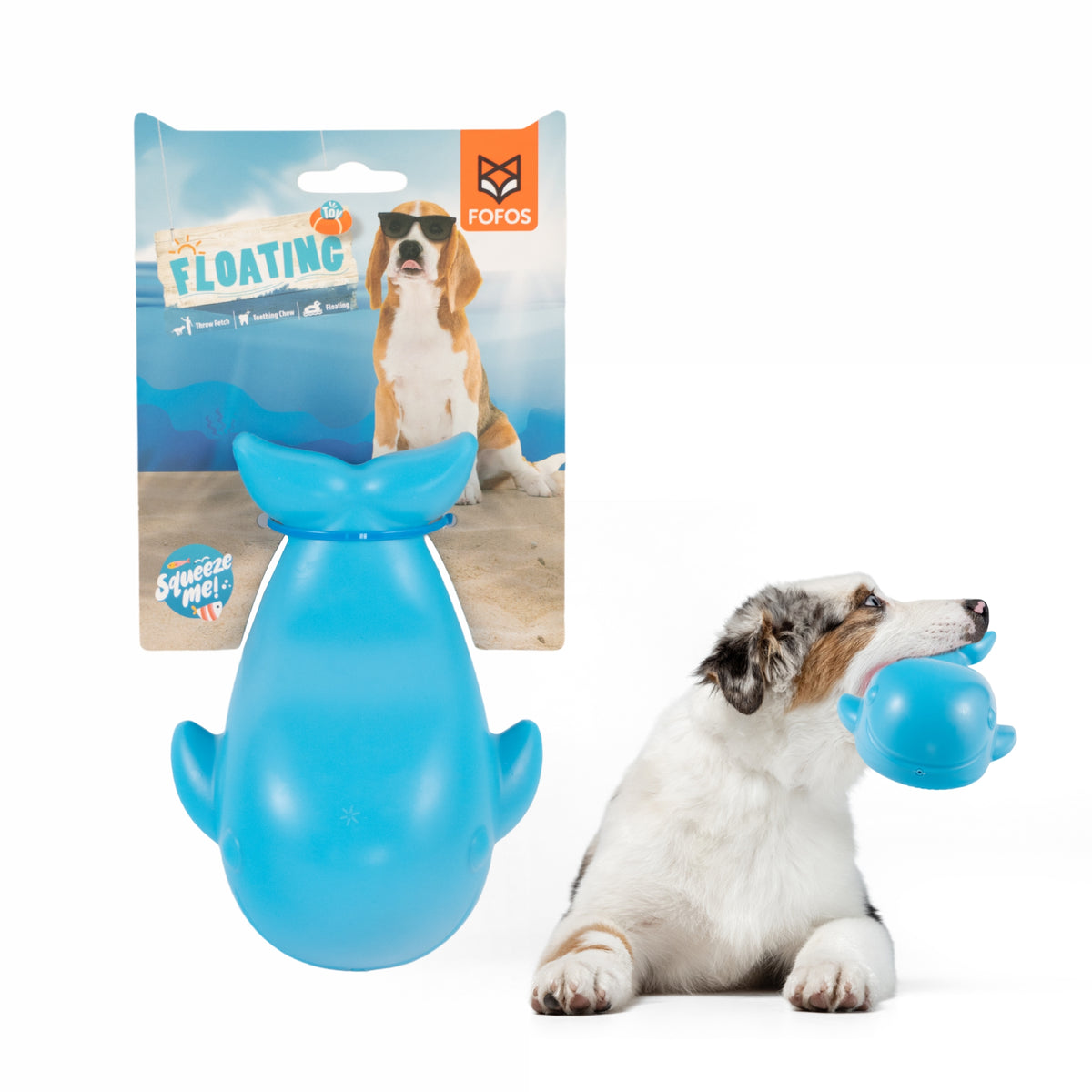 FOFOS Ocean Animal Chewing Squeaky Whale